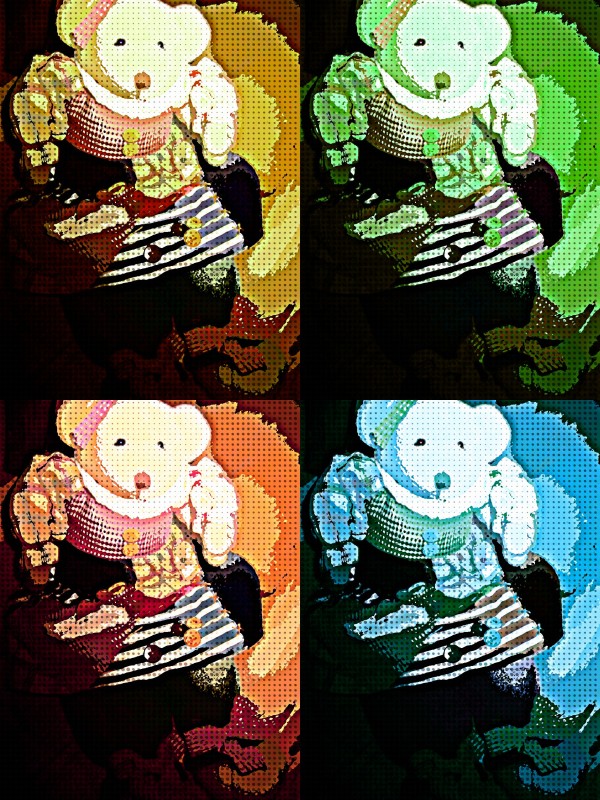 Teddy pop art by Crystal Michelle Caraway